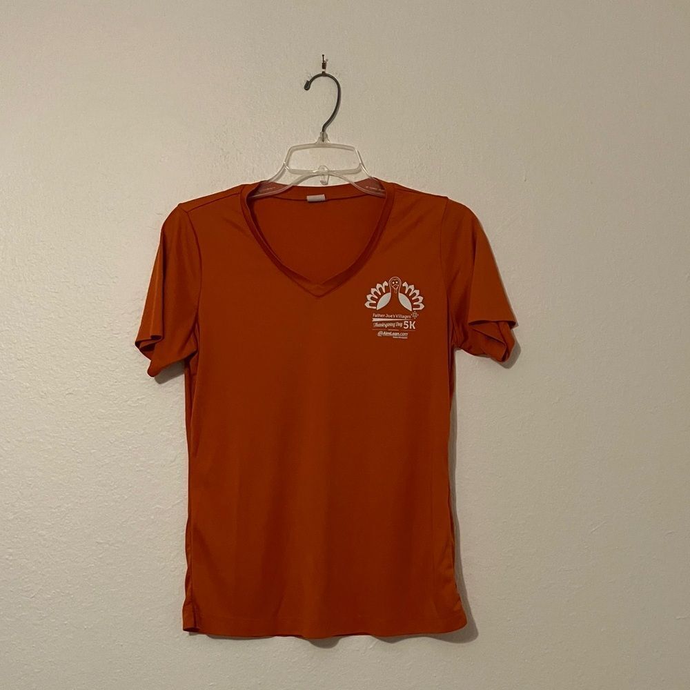 Orange Father Joe's Village Thanksgiving Day 5K Technical T-Shirt